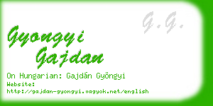 gyongyi gajdan business card