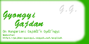 gyongyi gajdan business card